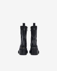Batna 65 leather Rangers boots - Black Metallic
