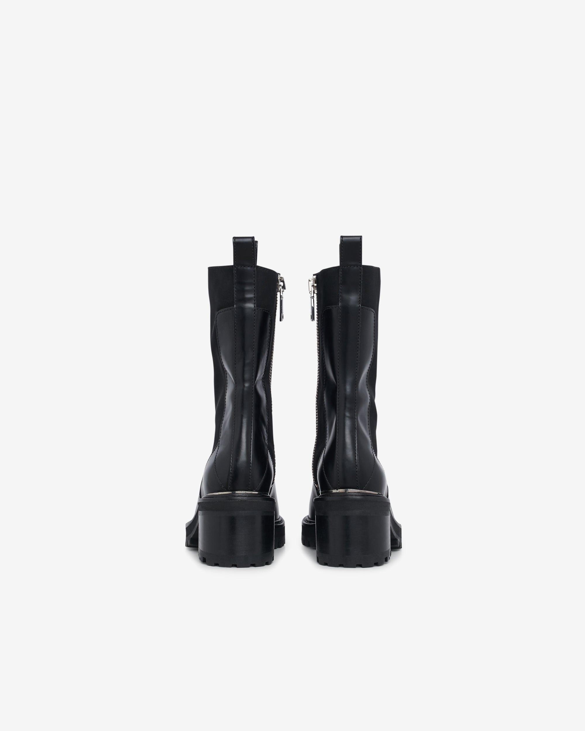 Batna 65 leather Rangers boots - Black Metallic
