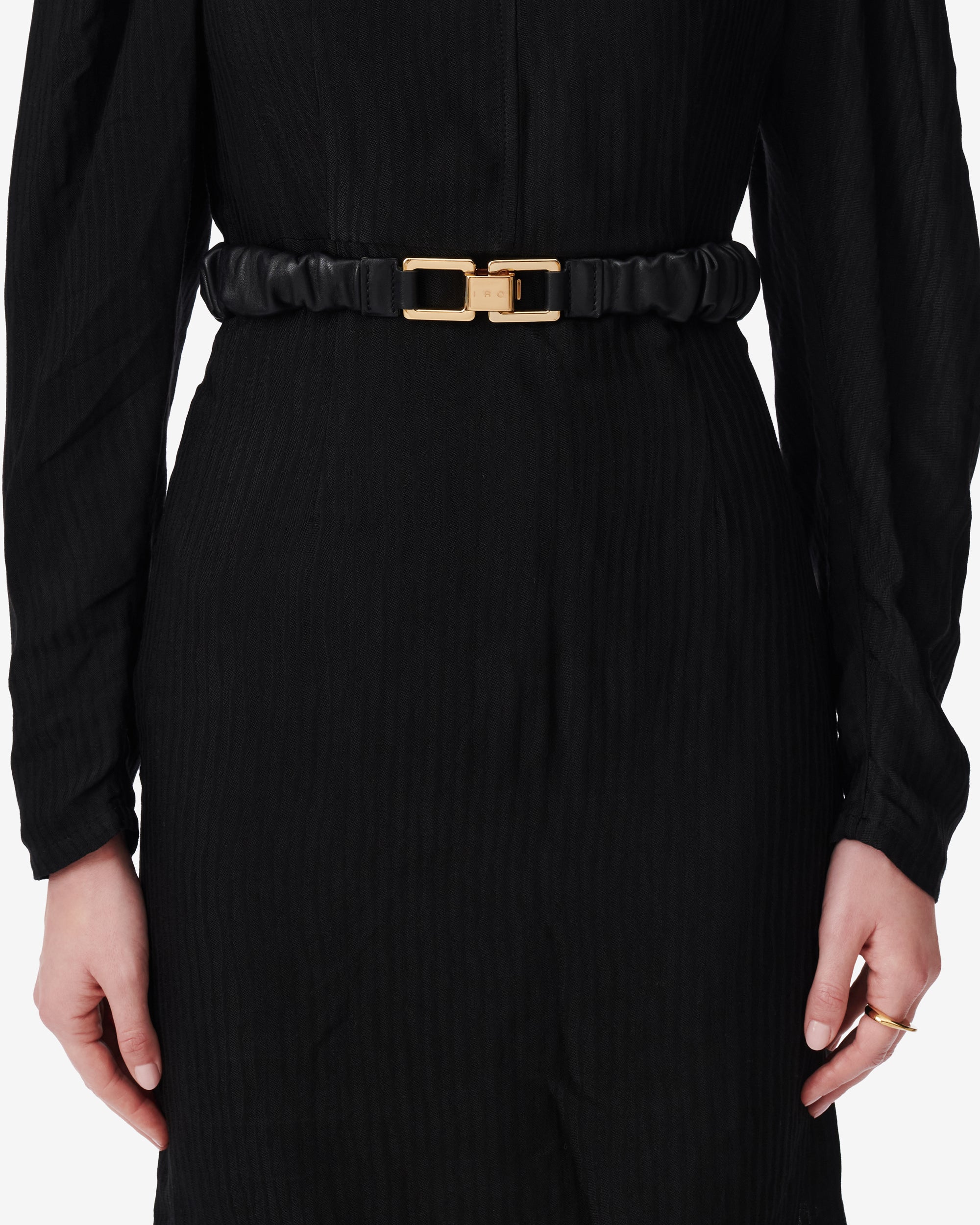 Ajna leather belt - Black