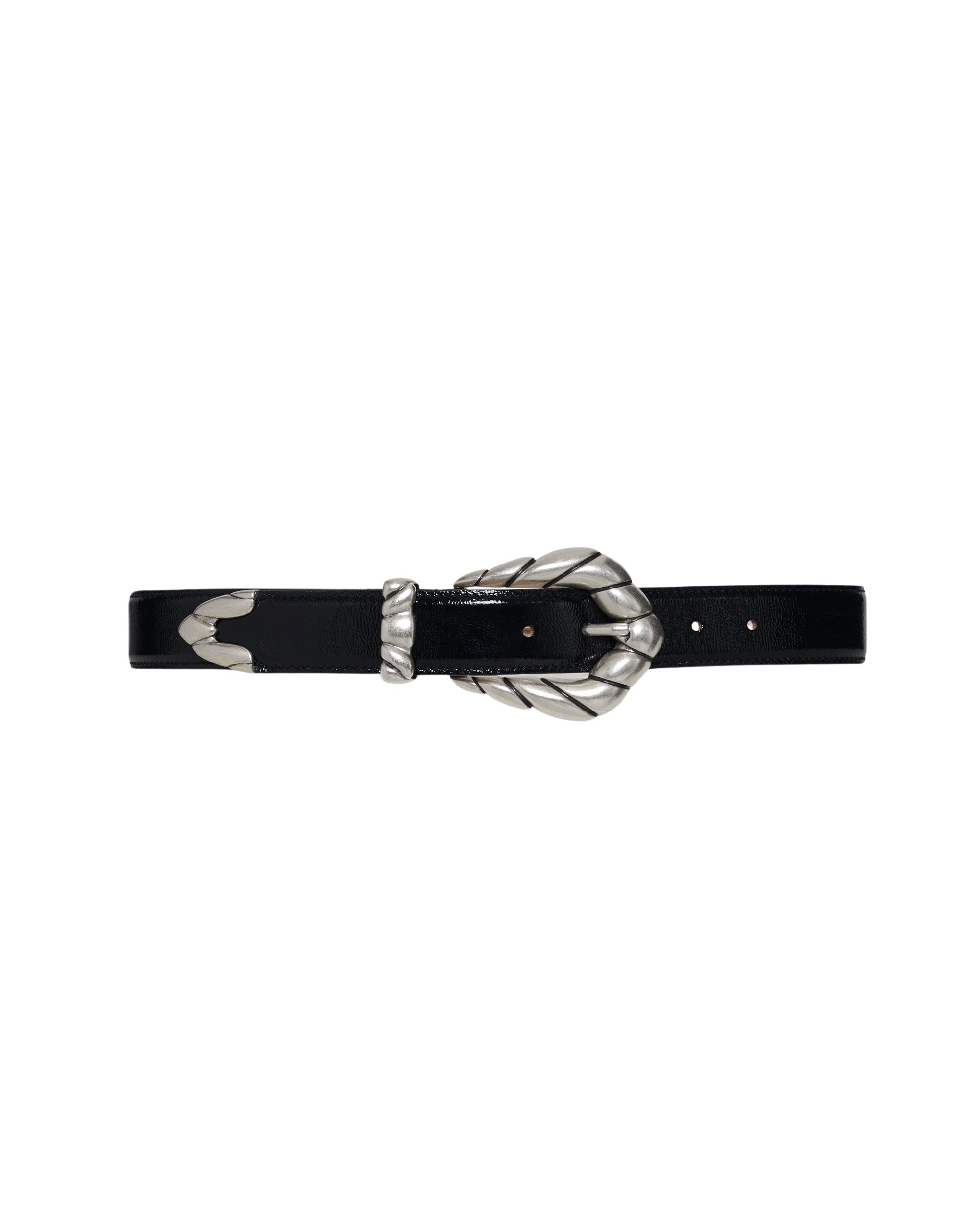 Embella Patent leather belt - Patent Black