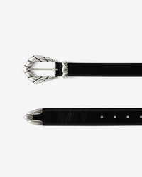 Embella Patent leather belt - Patent Black