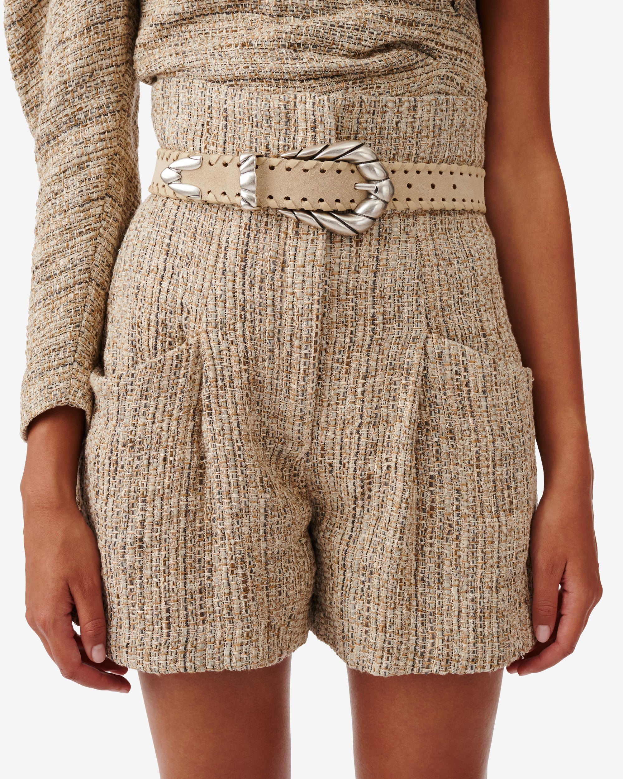 Embella Sd Brai leather belt - Beige