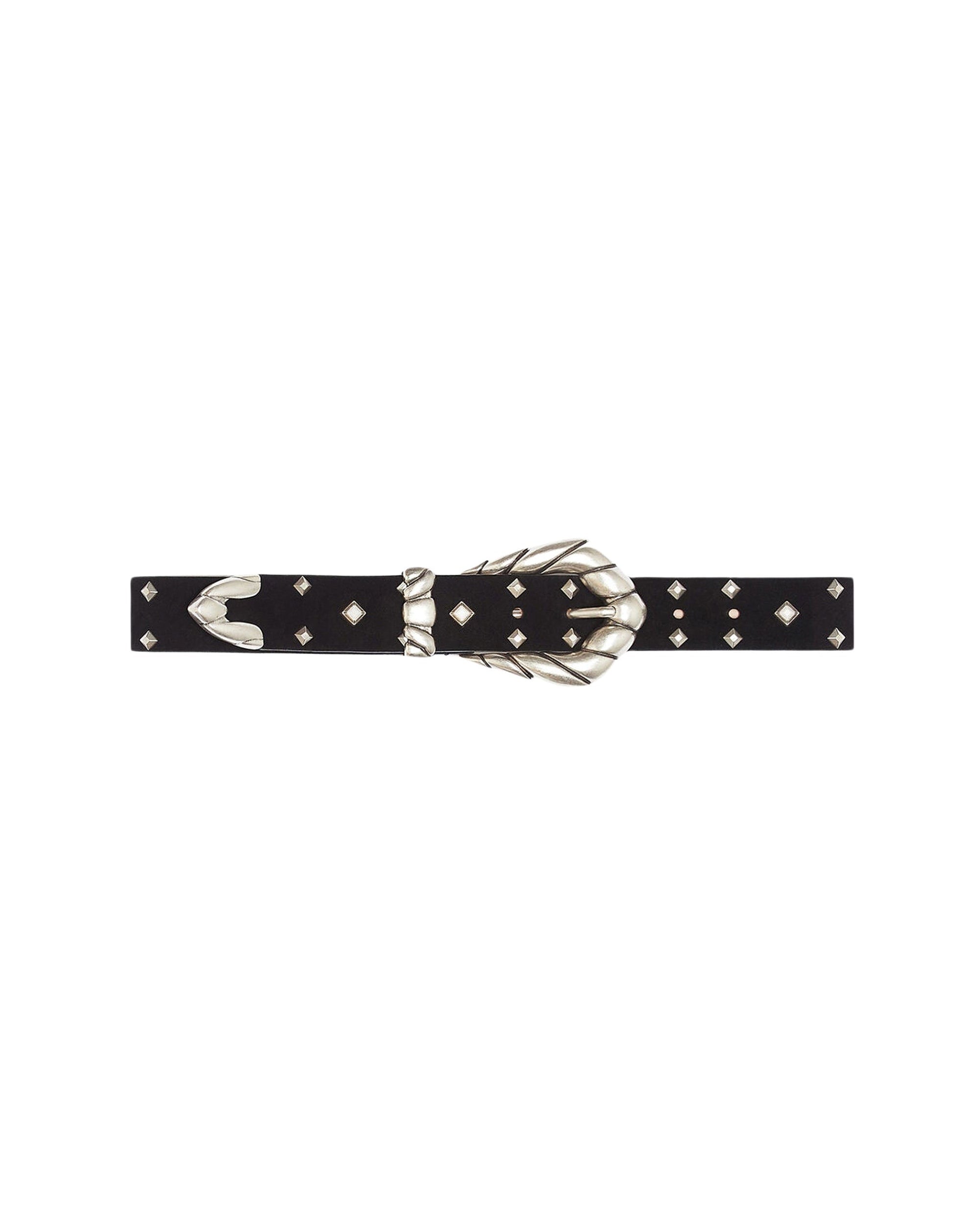Embella Studs leather belt - Black & Studs