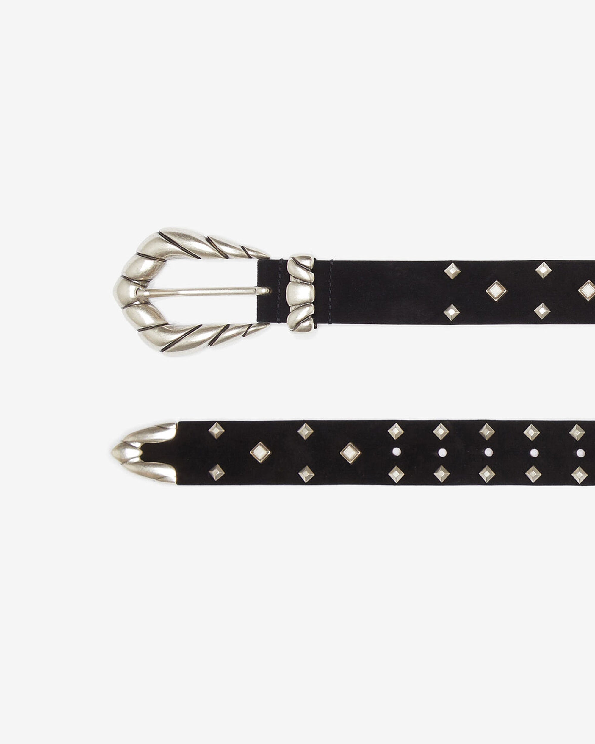 Embella Studs leather belt - Black & Studs