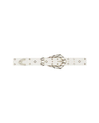 Embella Studs leather belt - White Studs