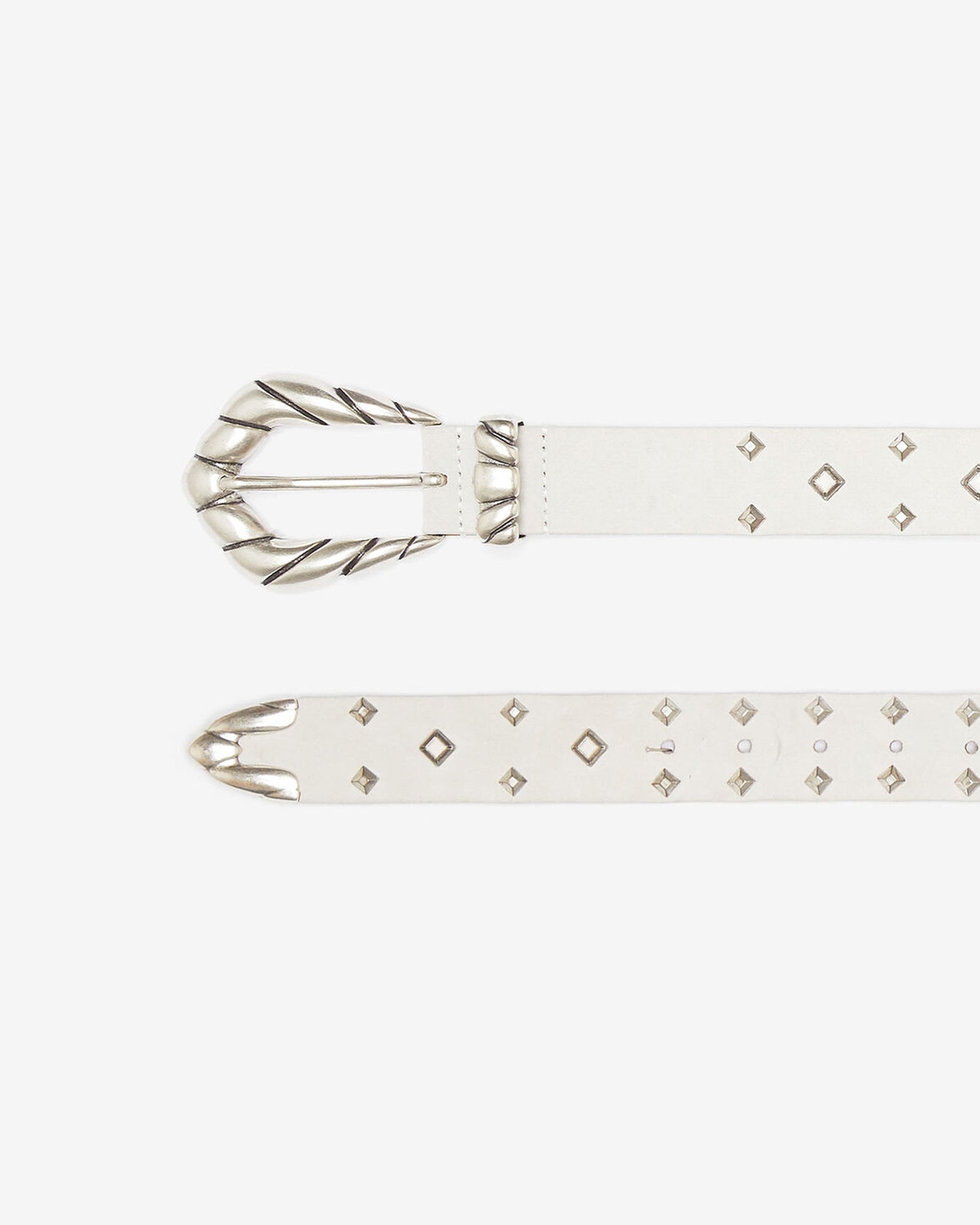 Embella Studs leather belt - White Studs