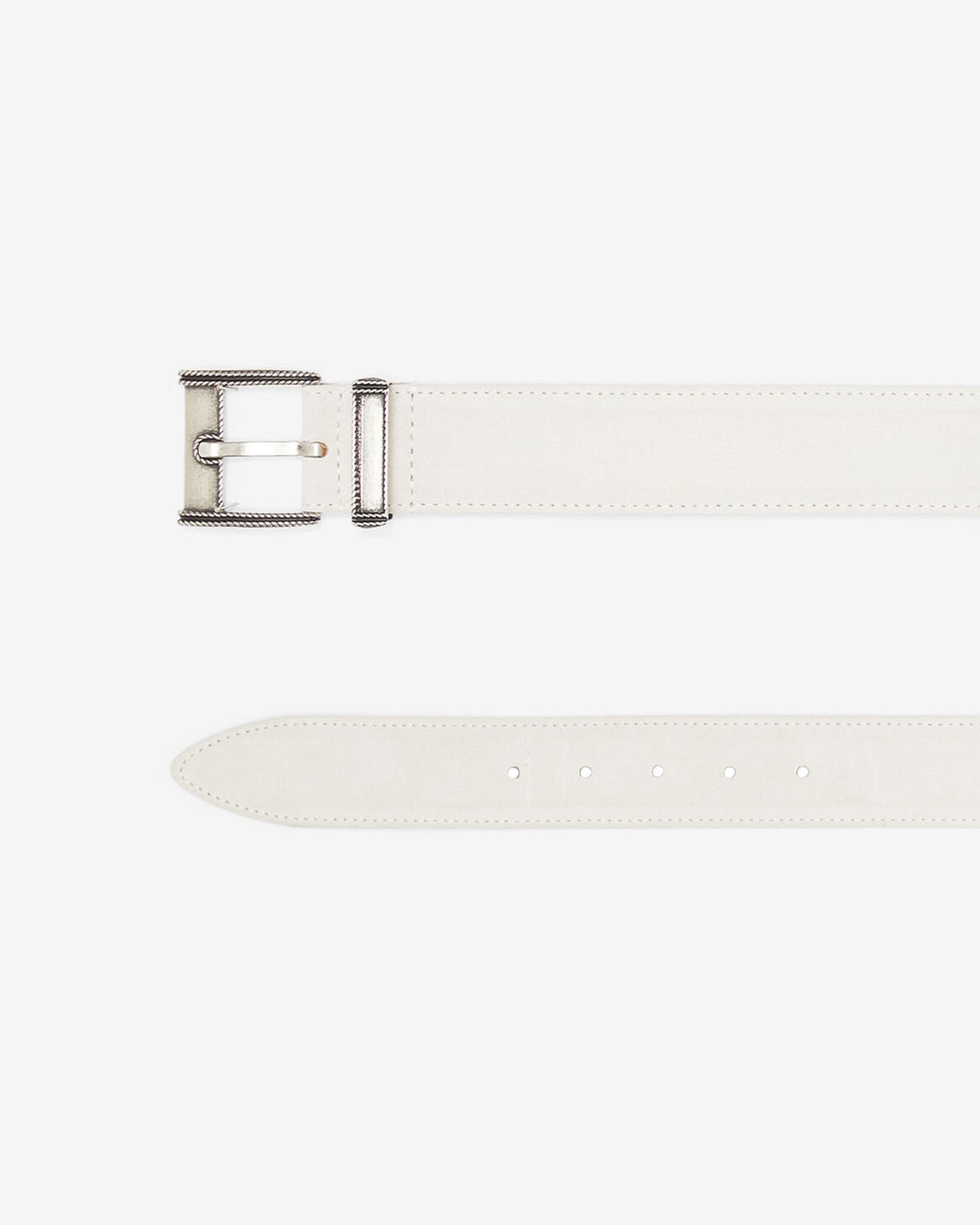 Magla leather belt - White