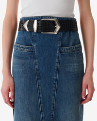 Octa Cuts leather belt - Black