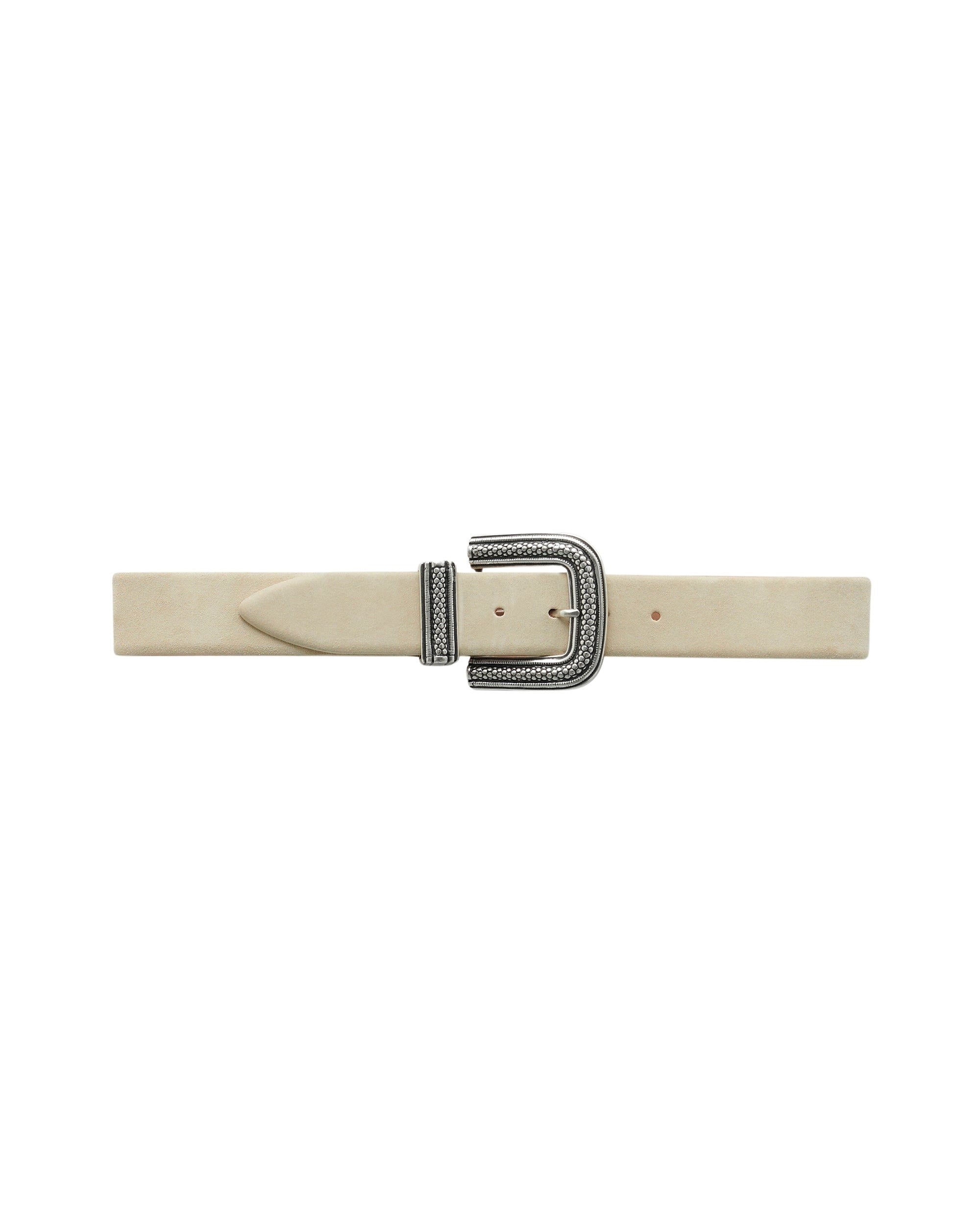Ovia Suede leather belt - Beige