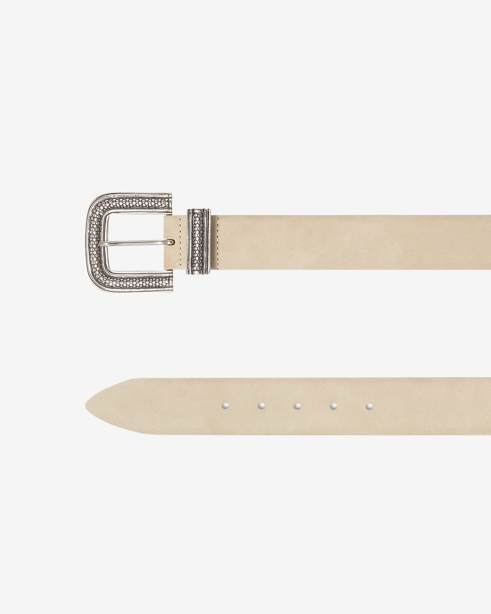 Ovia Suede leather belt - Beige