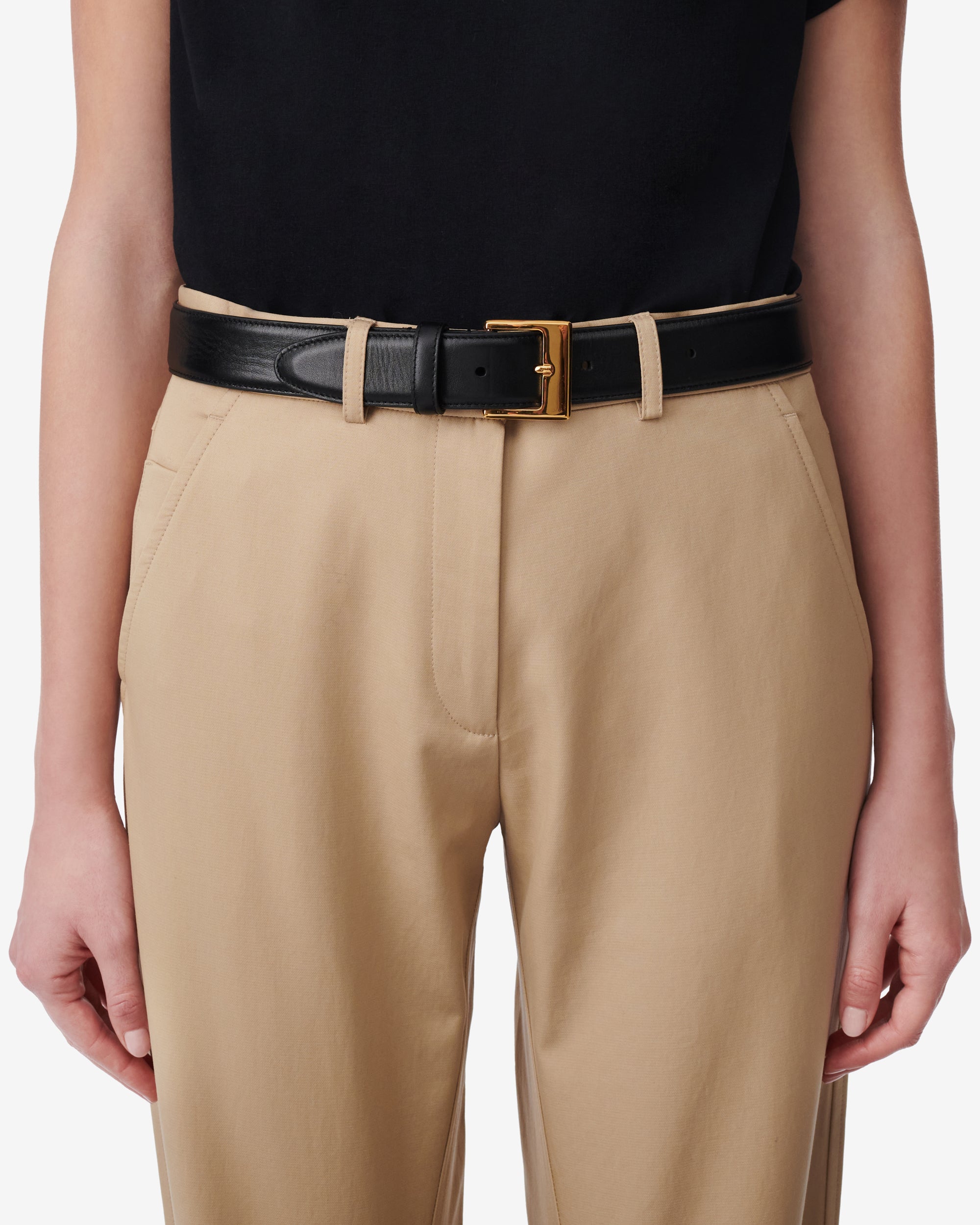 Strix leather belt - Black