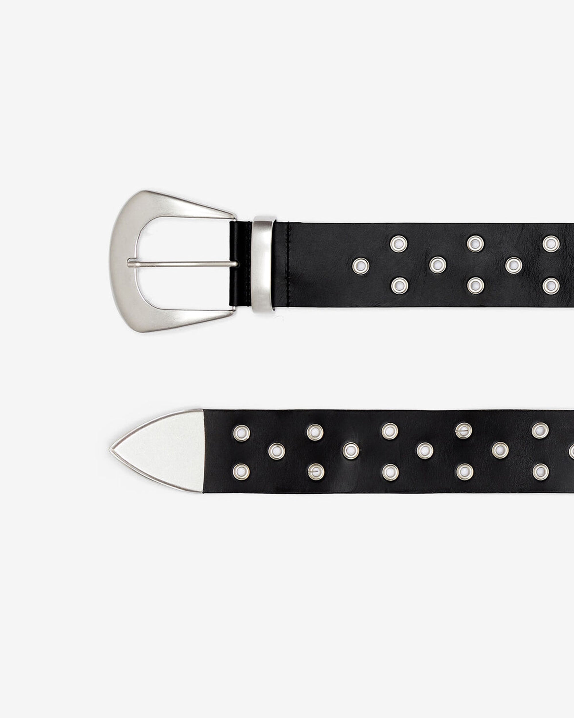 Cople Eyelets leather belt - Black