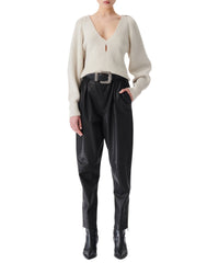 Adsila wool jumper - Ecru & White