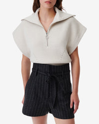 Avona wool jumper - Ecru & White