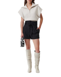Avona wool jumper - Ecru & White