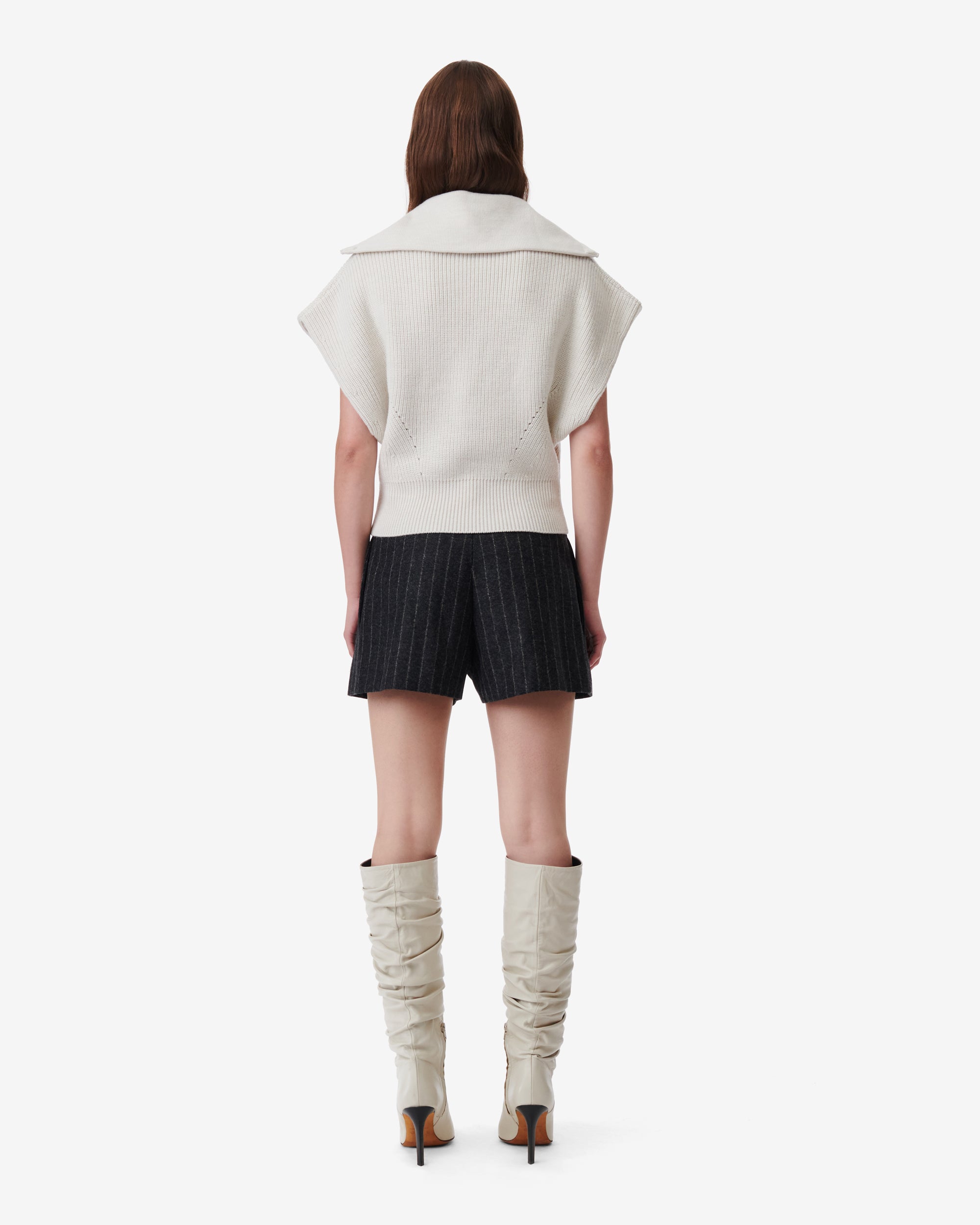 Avona wool jumper - Ecru & White