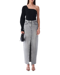 Baidy knitted asymmetrical jumper - Black