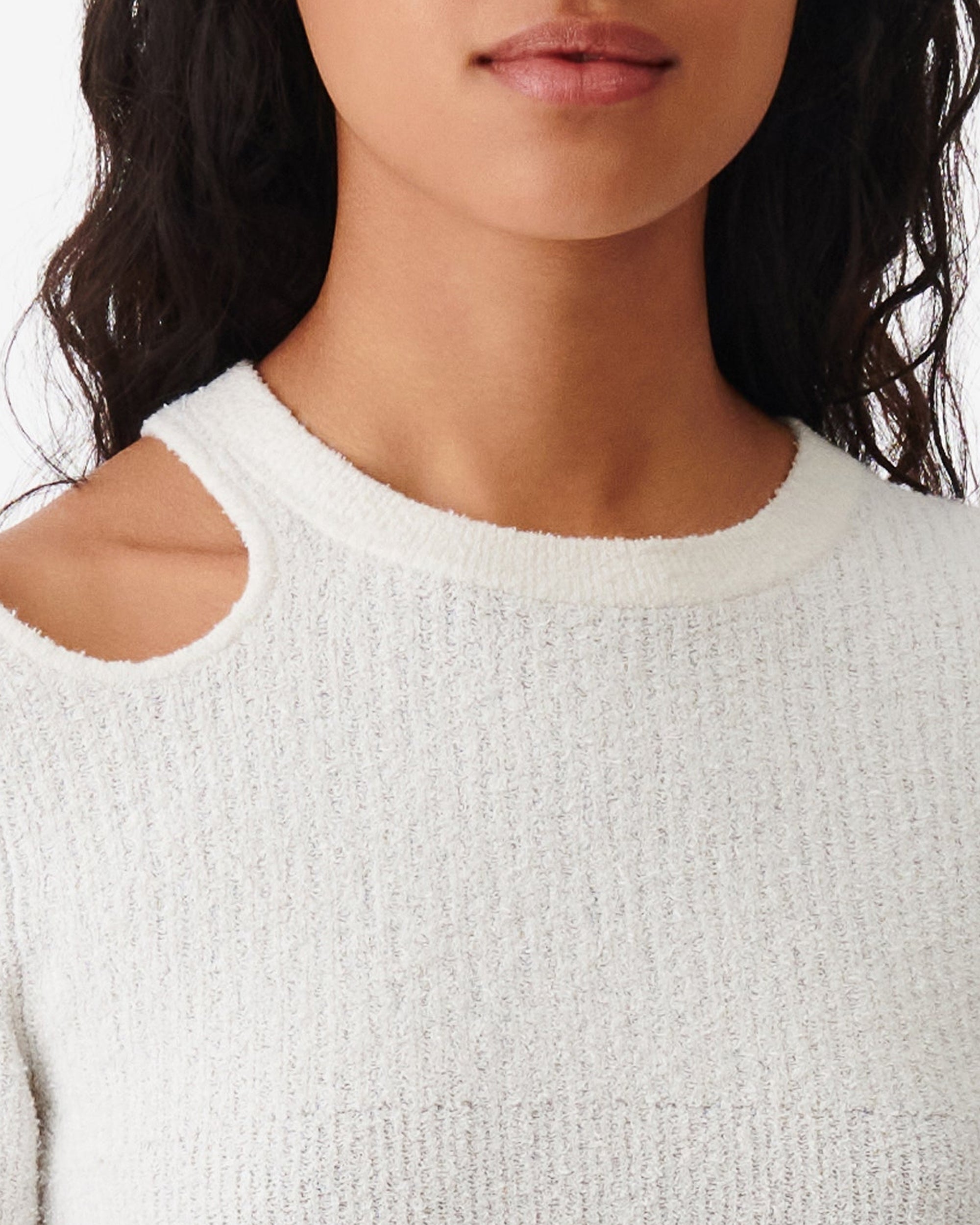 Baiyo knitted jumper - Ecru & Grey