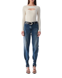 Daati cashmere round-neck jumper - Ecru