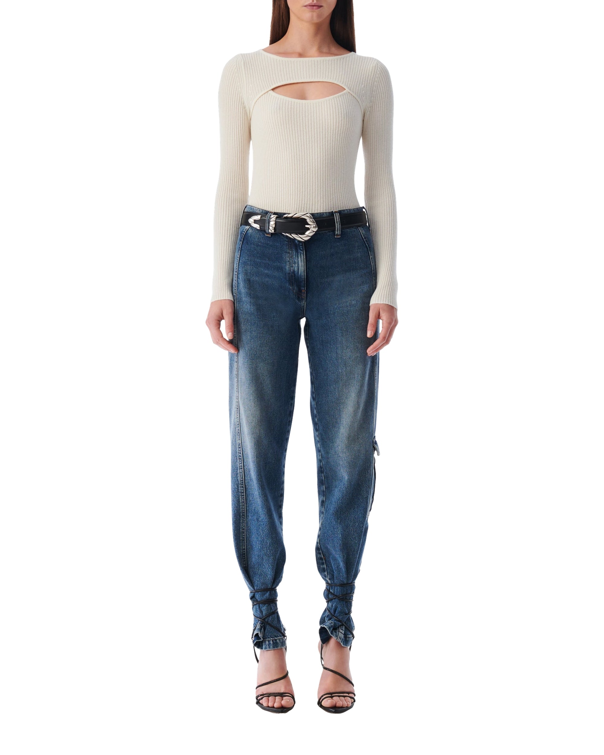 Daati cashmere round-neck jumper - Ecru