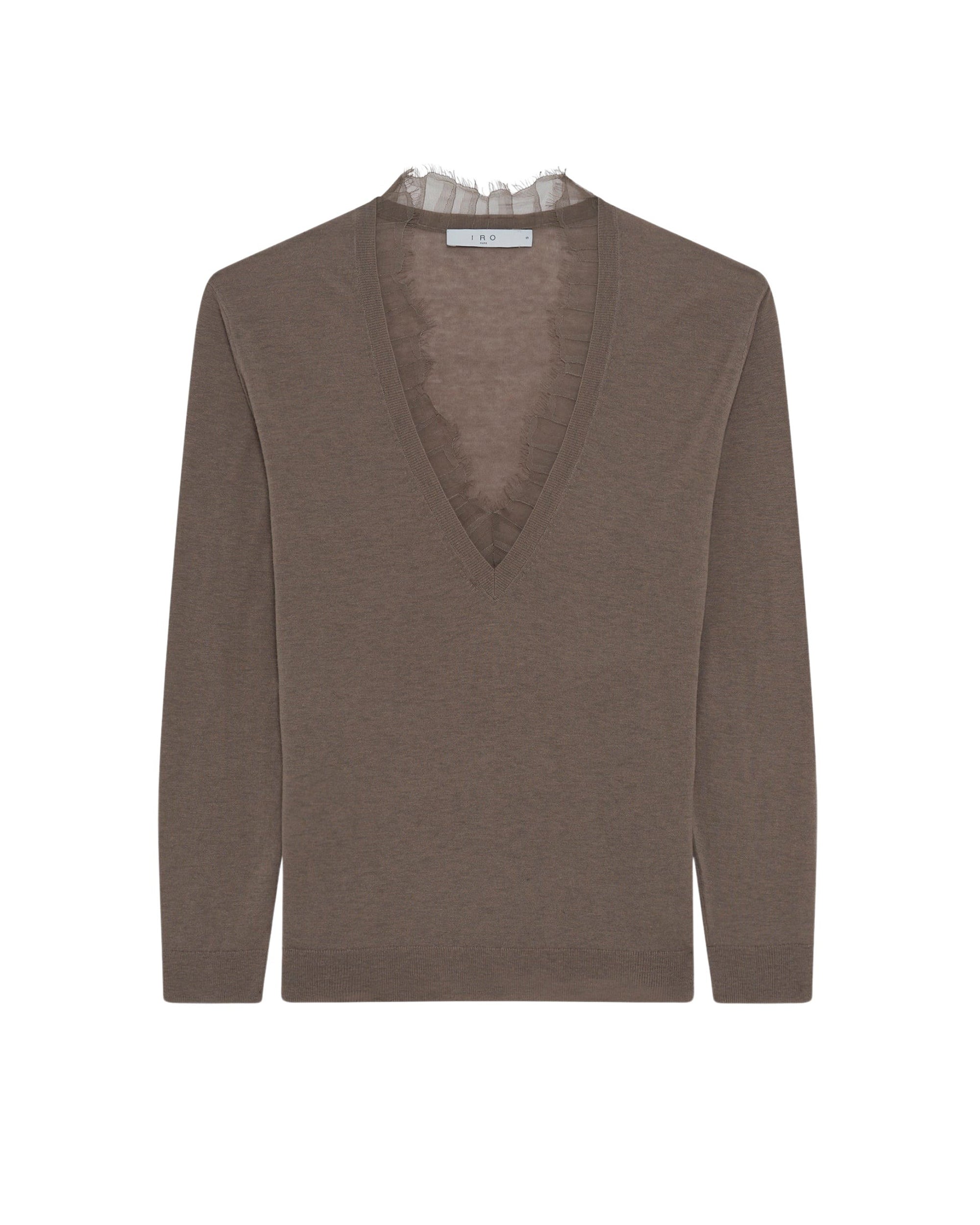 Haby jumper in wool & cashmere - Stone Grey