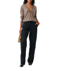 Haby jumper in wool & cashmere - Stone Grey