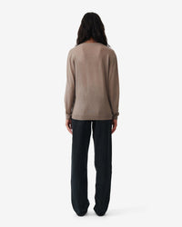 Haby jumper in wool & cashmere - Stone Grey