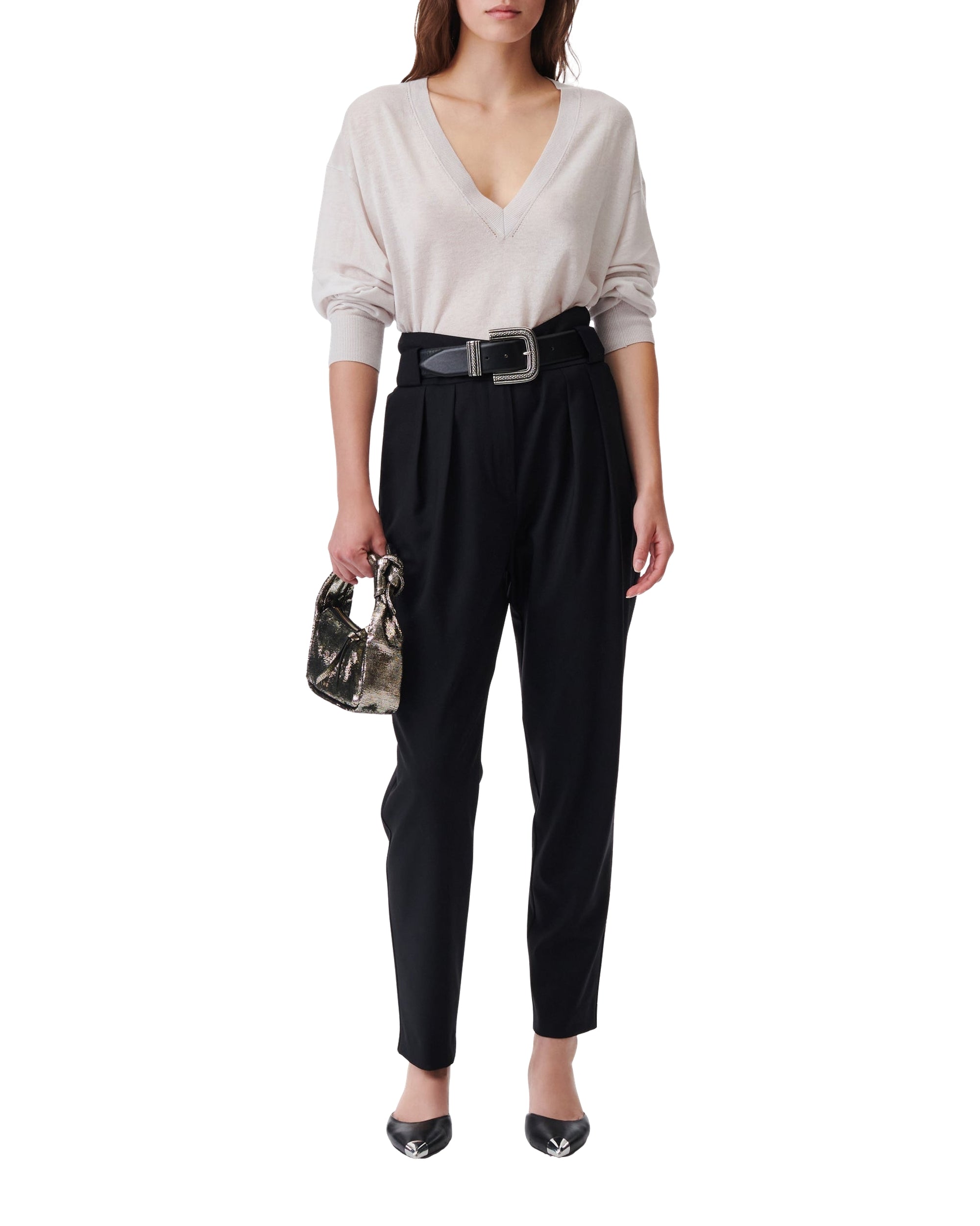 Haru jumper in wool & cashmere - Cloudy White