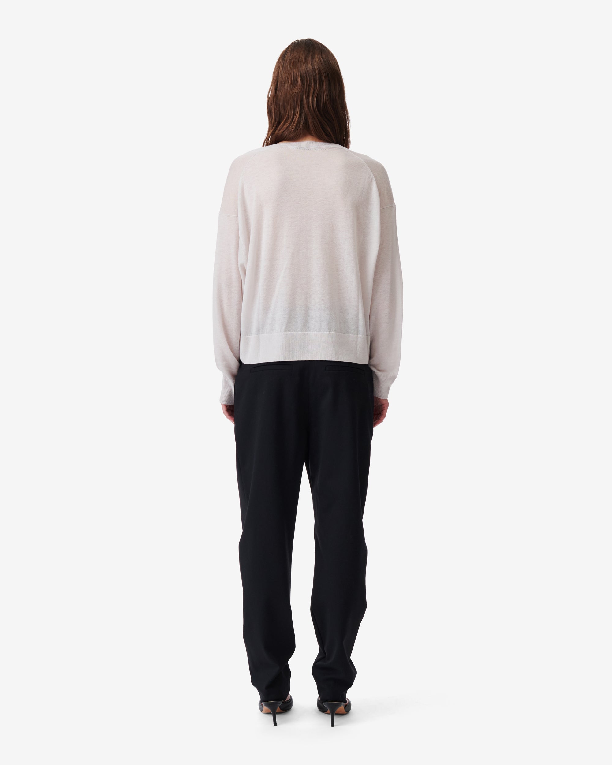 Haru jumper in wool & cashmere - Cloudy White