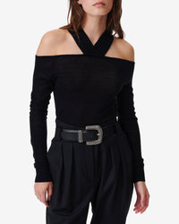 Heamma jumper in wool & cashmere - Black