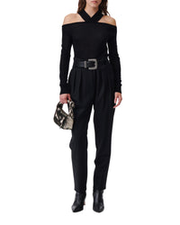 Heamma jumper in wool & cashmere - Black