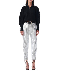 Kacy knitted zip-neck jumper - Black