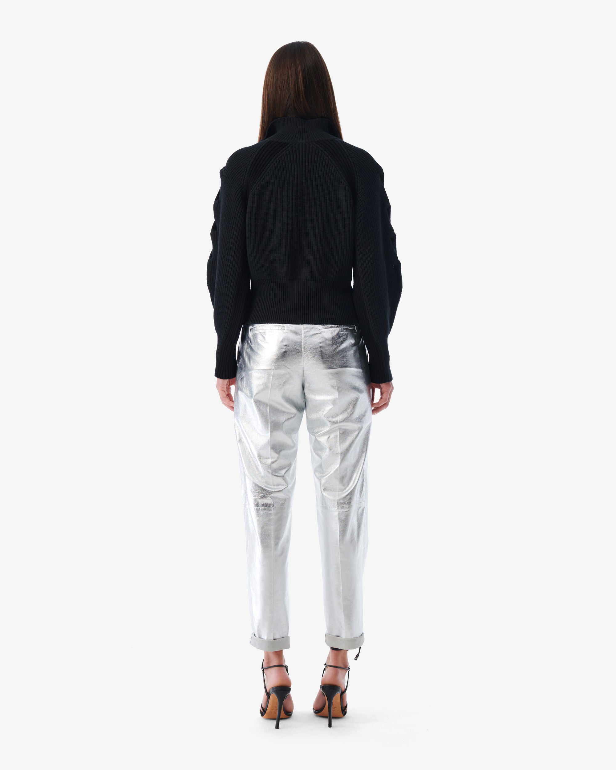 Kacy knitted zip-neck jumper - Black