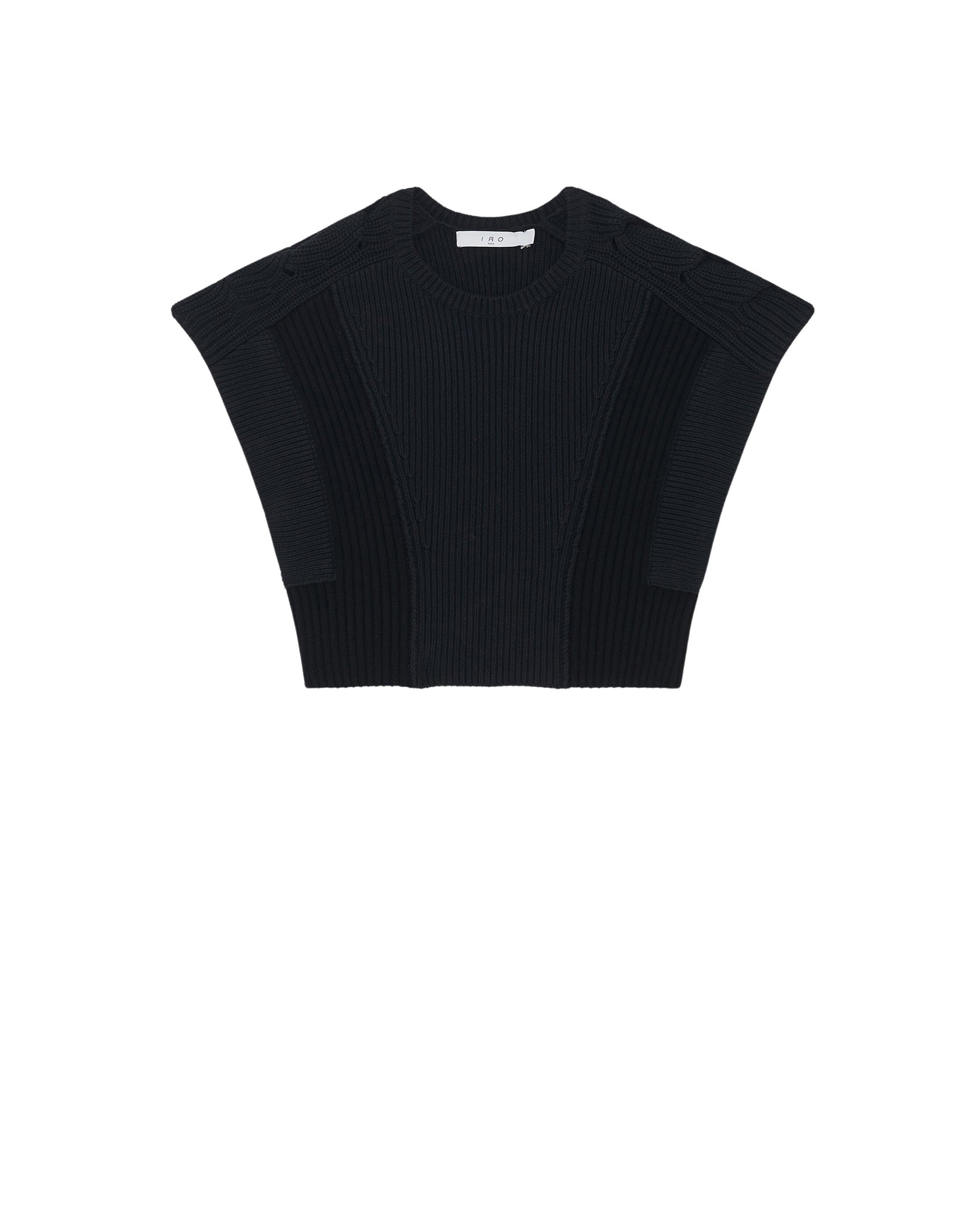Kalou knitted short-sleeved jumper - Black