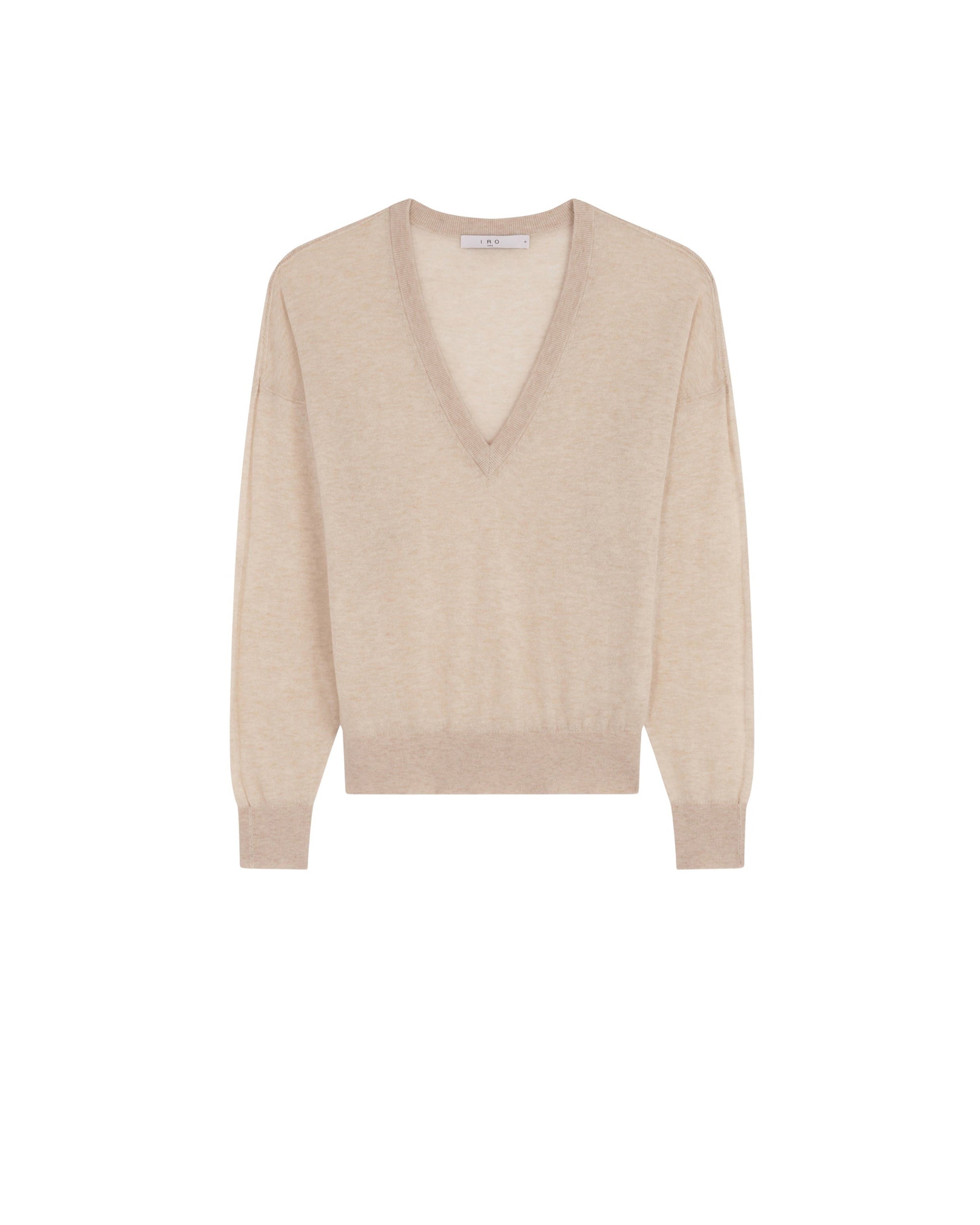 Lilva cashmere v-neck jumper - Light Beige
