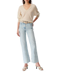 Lilva cashmere v-neck jumper - Light Beige