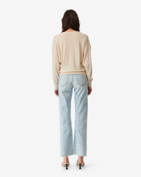Lilva cashmere v-neck jumper - Light Beige