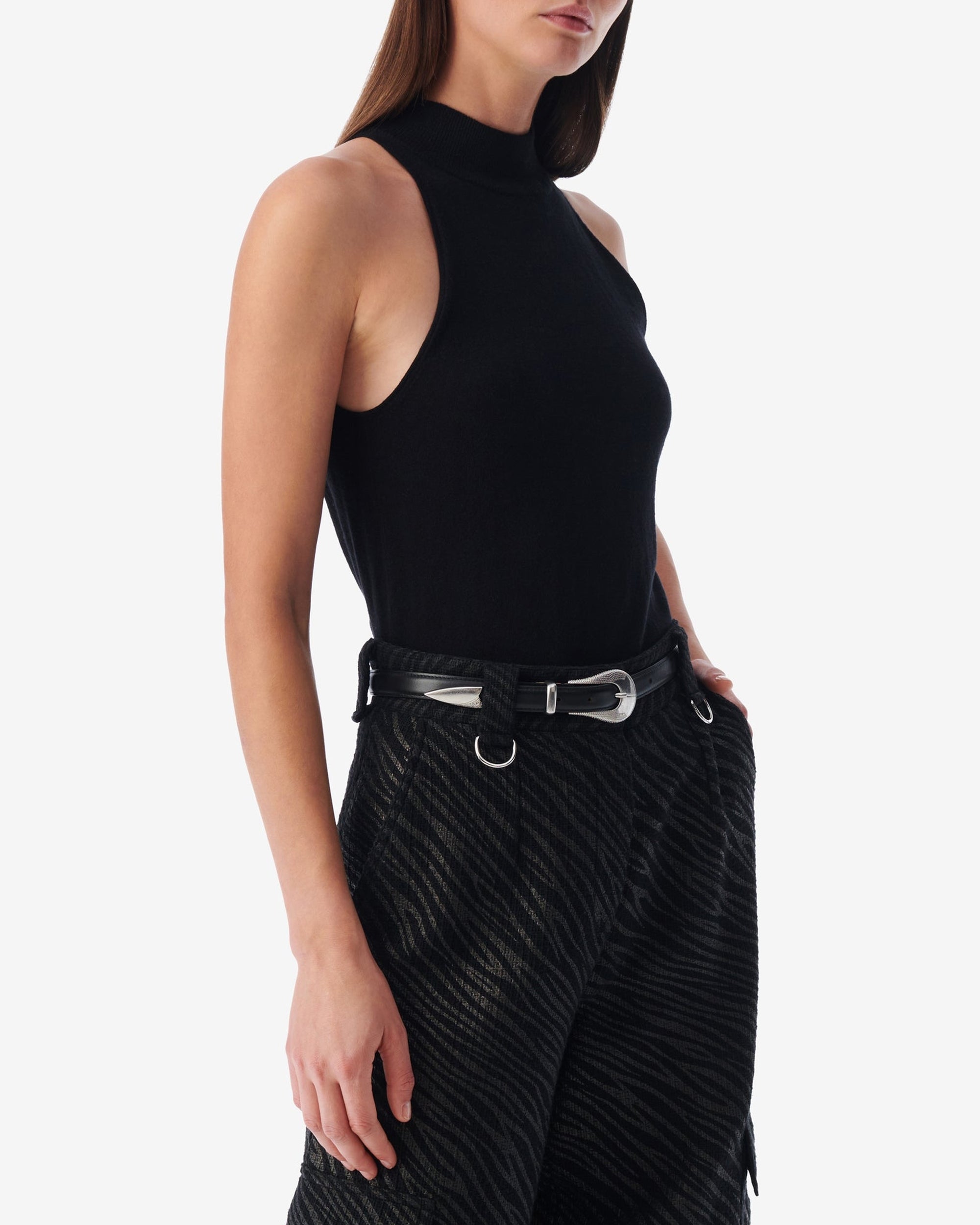 Maewa sleeveless knit top - Black