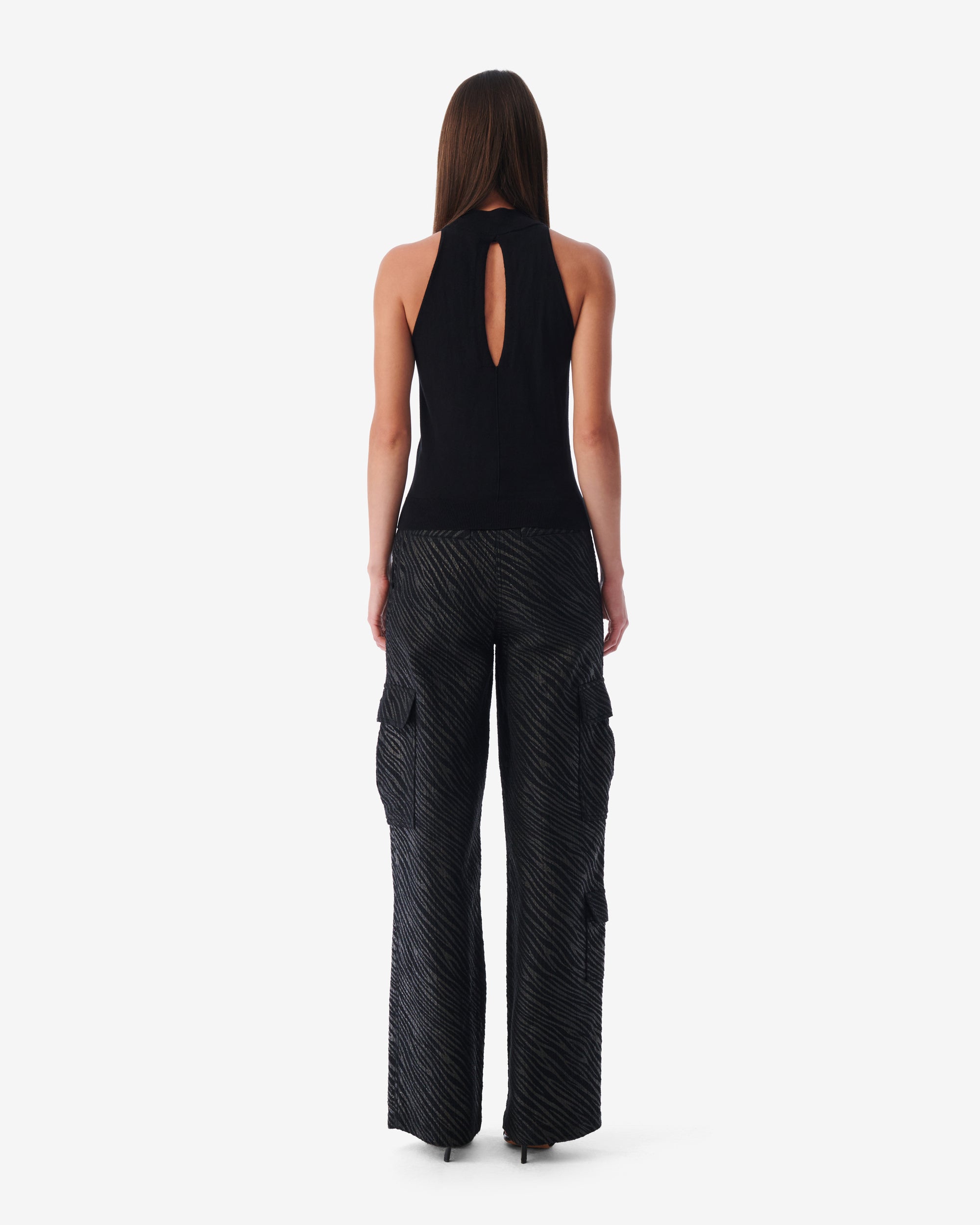Maewa sleeveless knit top - Black