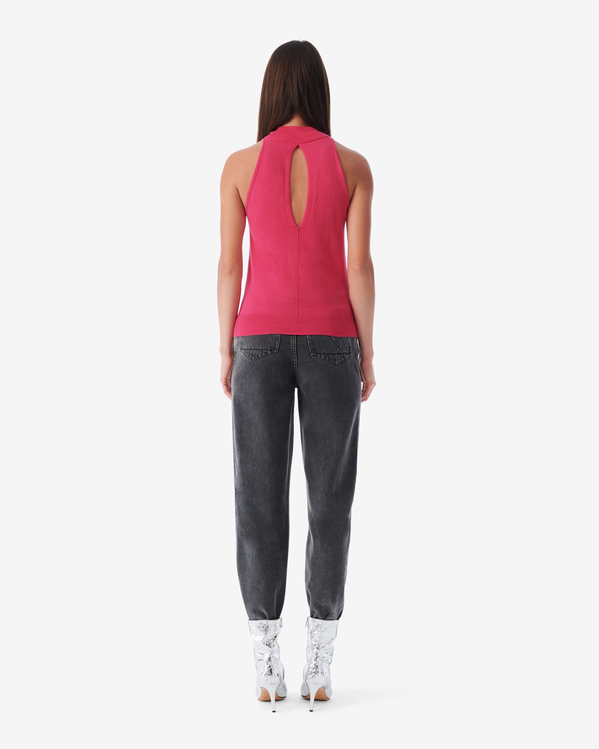 Maewa sleeveless knit top - Fushia