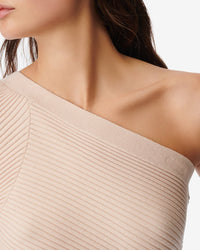 Pelope knitted asymmetrical jumper - Light Taupe