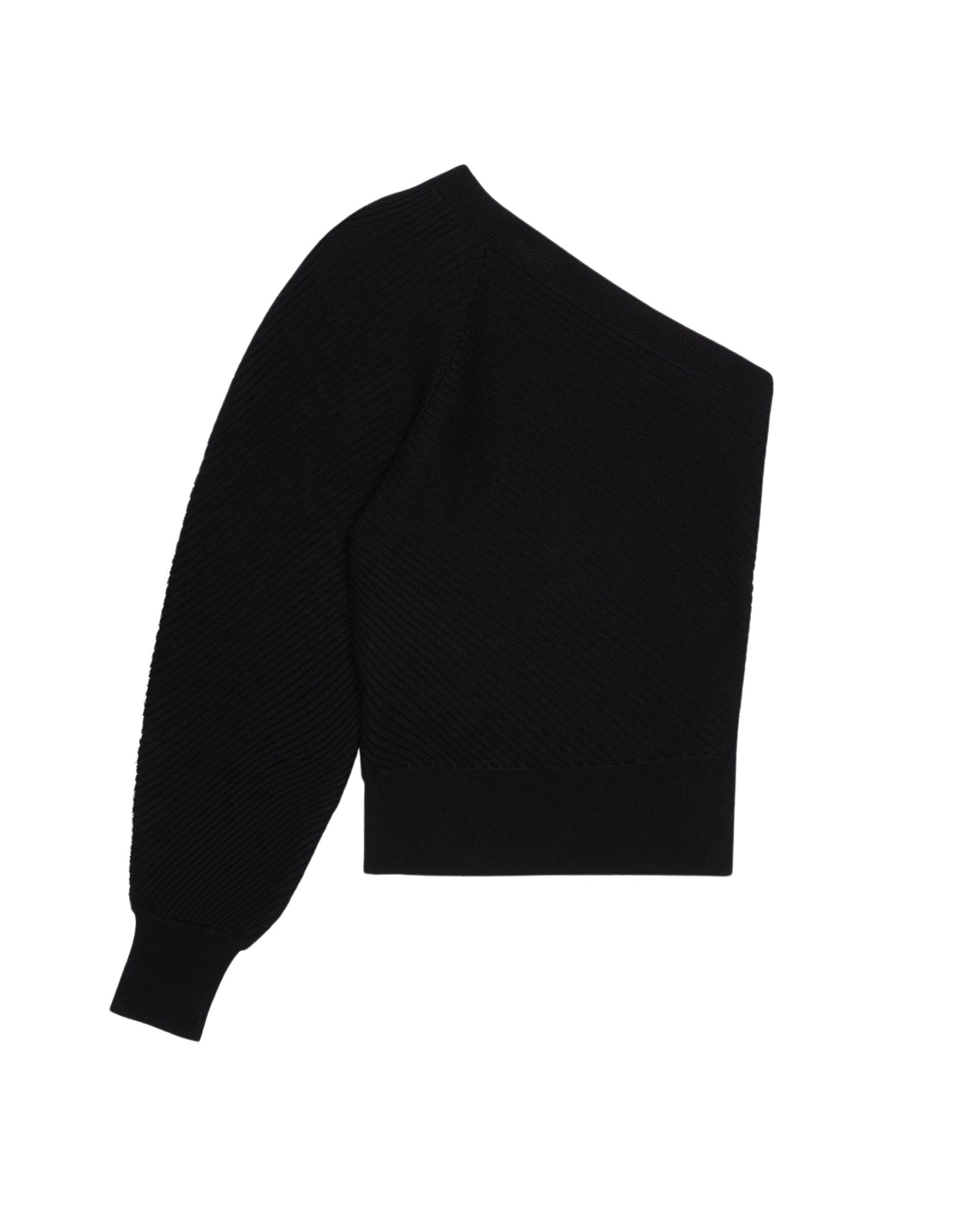 Pelope knitted asymmetrical jumper - Black