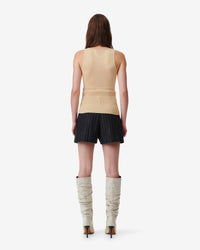 Shimas silk top - White & Orange