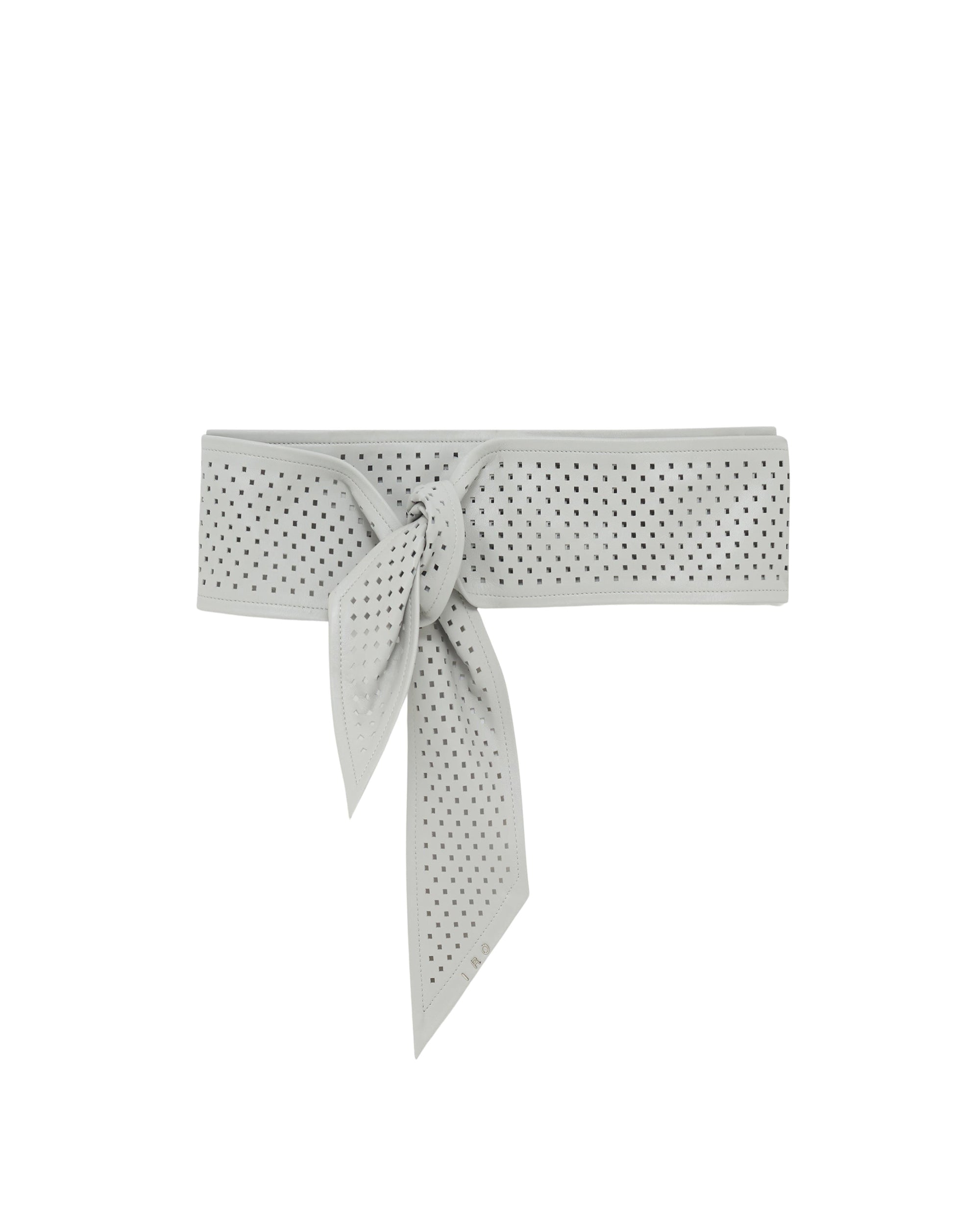 Nera Cuts leather tie belt - Cloud