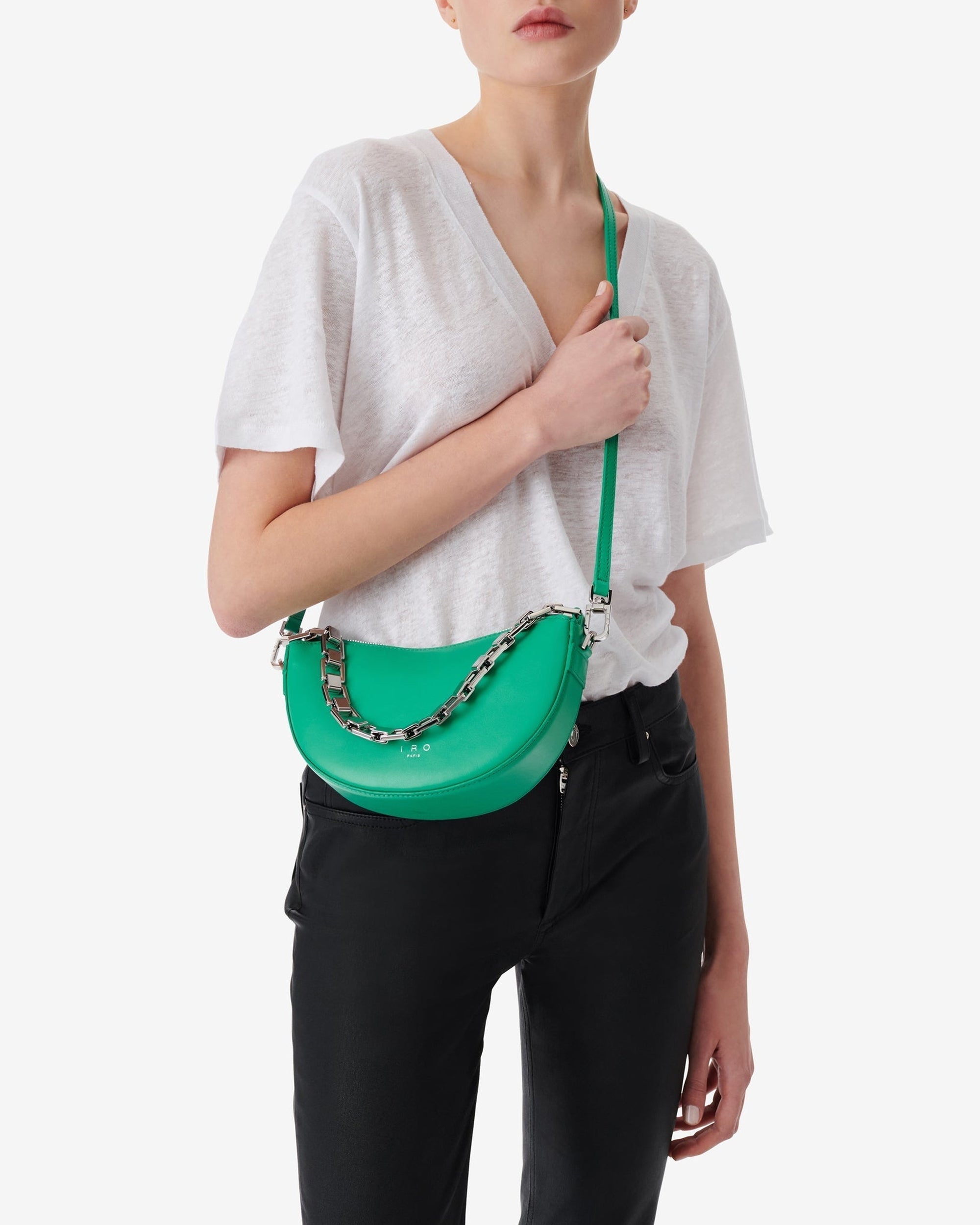 Arc Baby leather bag - Simply Green