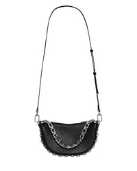 Bow Baby Chain bag in leather - Black