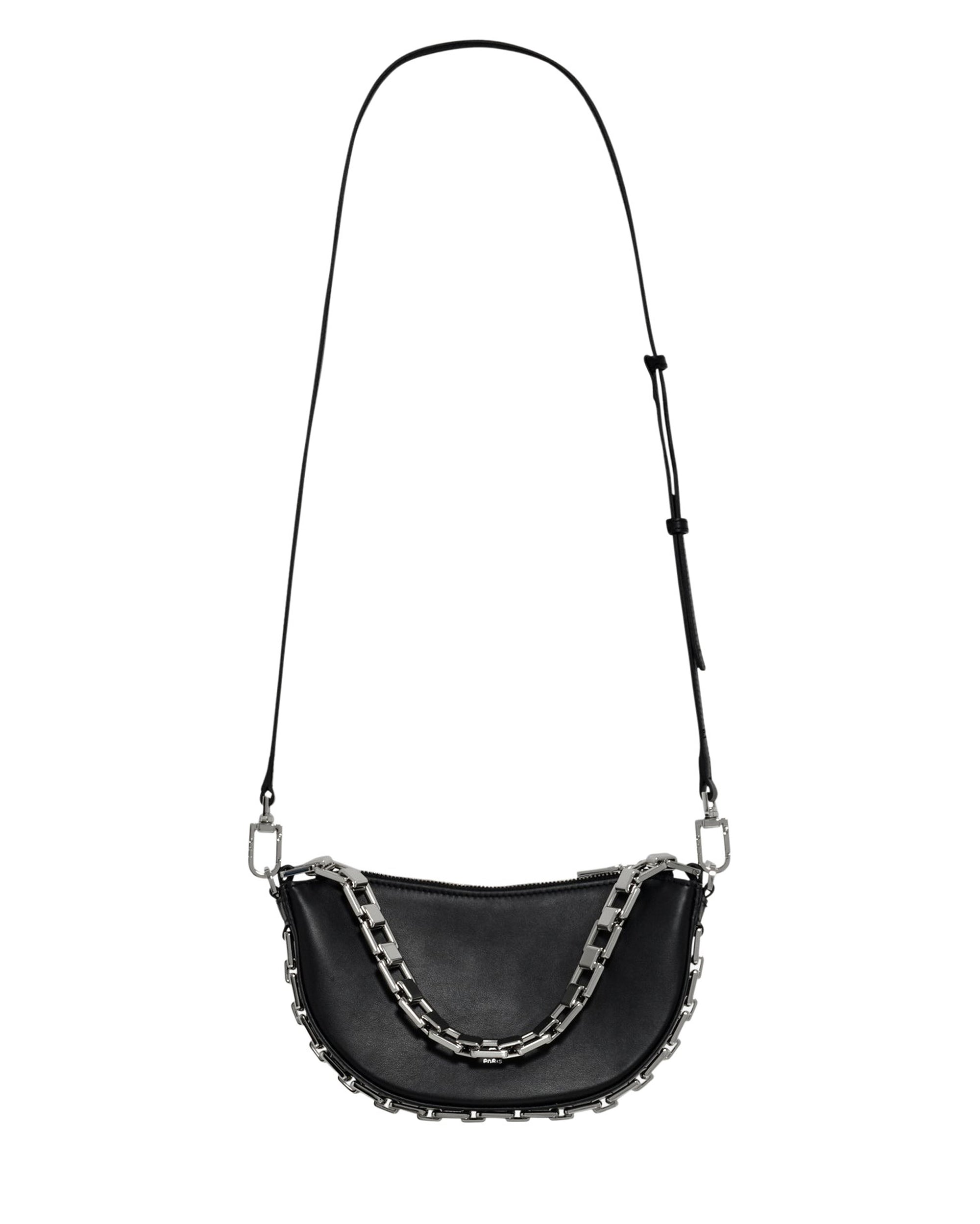Bow Baby Chain bag in leather - Black