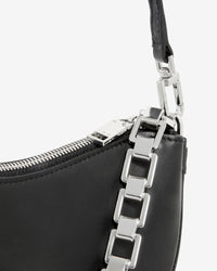 Bow Baby Chain bag in leather - Black