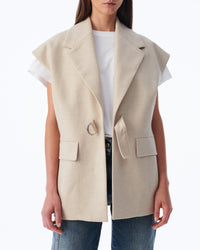 Annelie sleeveless wool blazer - Beige