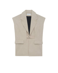 Annelie sleeveless wool blazer - Beige